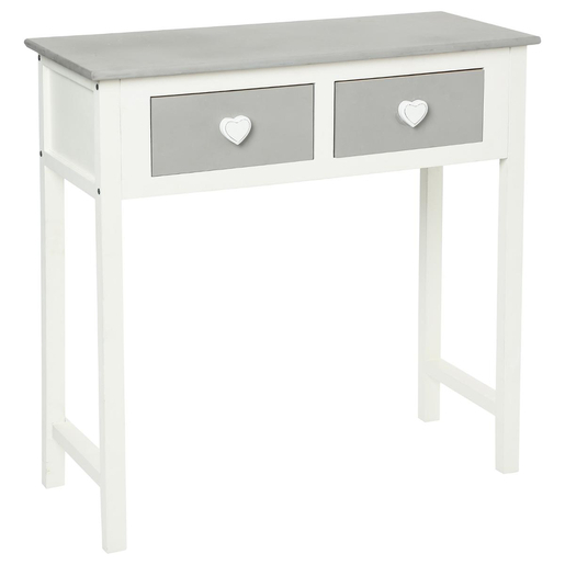 Console Leonce Avec Poignees Cœur Et 2 Tiroirs Meubles De Salon