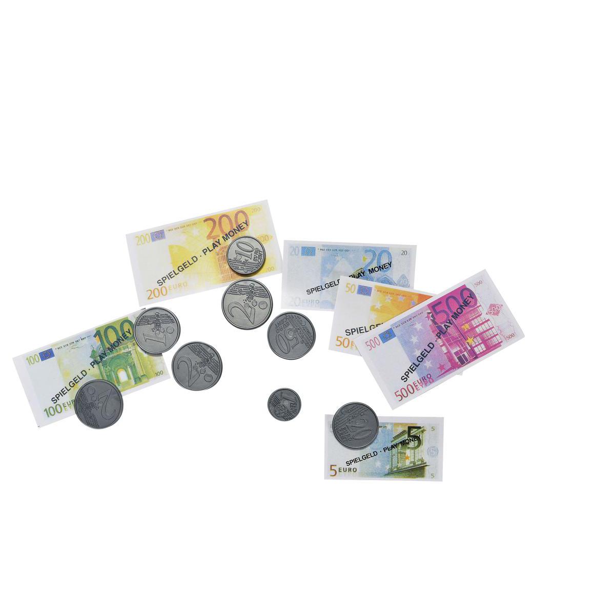 Caissier euro billets + pièces - papier, PVC - 24 x 24 x 2 cm - Multicolore Caissier euro billets + pièces - papier, PVC - 24 x 24 x 2 cm - Multicolore