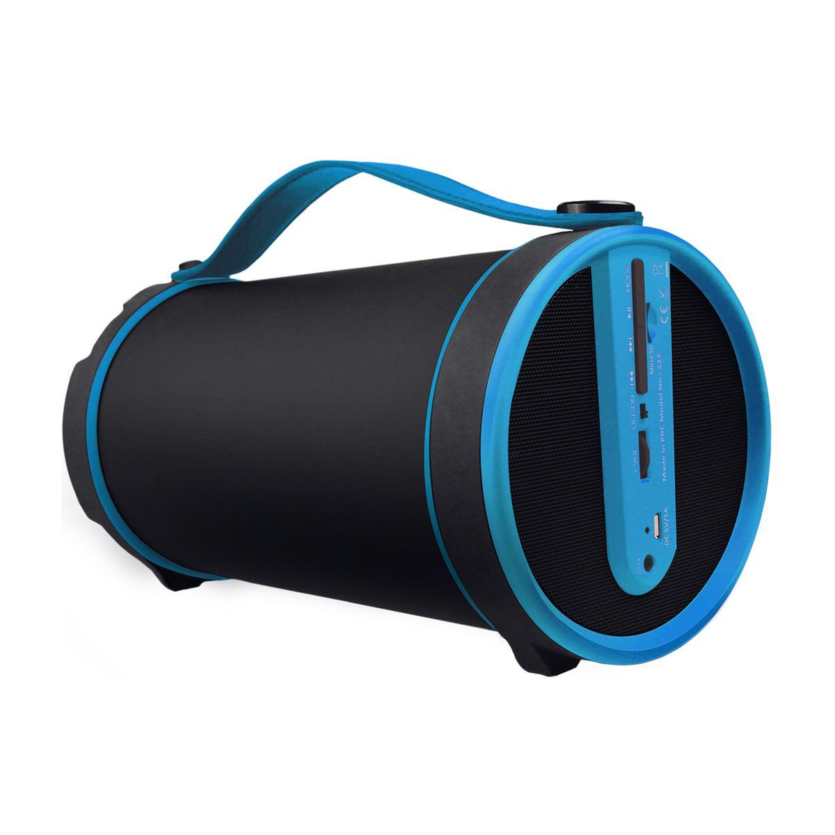 Enceinte nomade sans fil - PVC et ABS - 24 x H 13,2 cm - Rouge ou bleu Enceinte nomade sans fil - PVC et ABS - 24 x H 13,2 cm - Rouge ou bleu