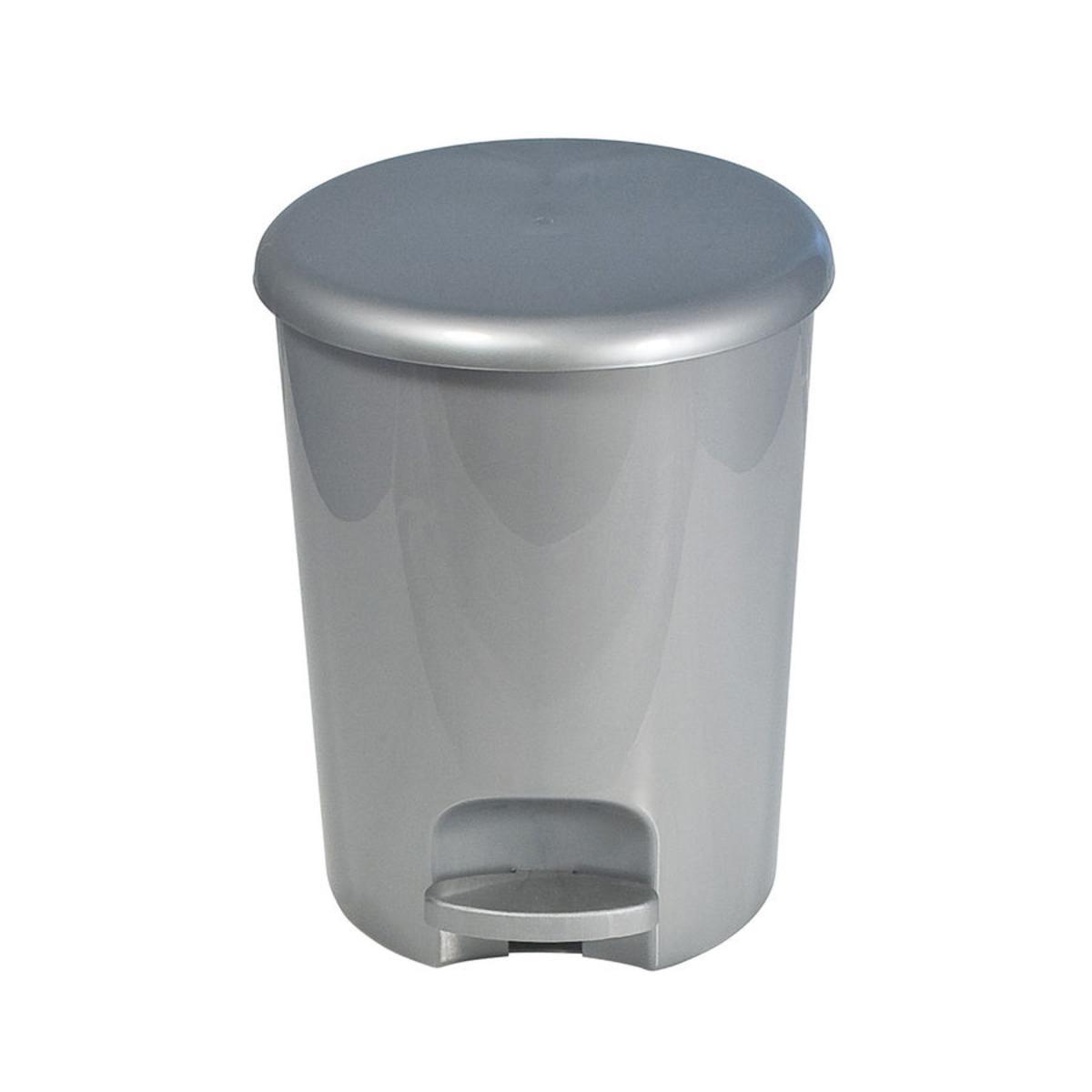 Poubelle pédale 5l en plastique - 20 x 25 cm - Gris Poubelle pédale 5l en plastique - 20 x 25 cm - Gris