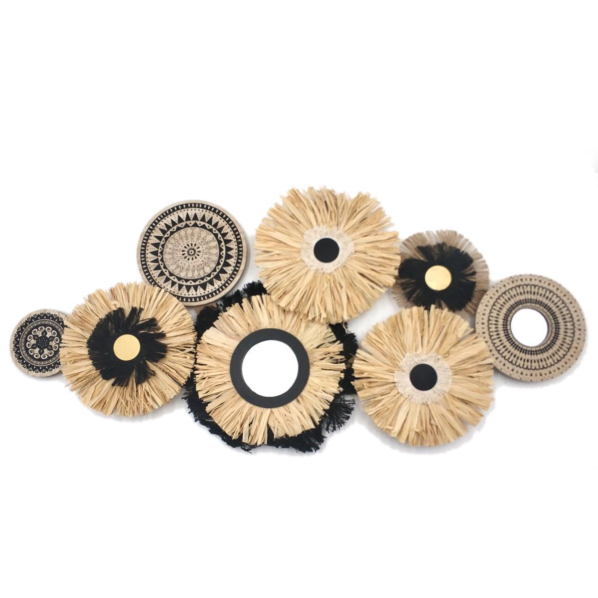 Decoration Murale African L 78 X L 40 Cm Differents Modeles Beige Noir K Koon Elegance Tropicale La Foir Fouille