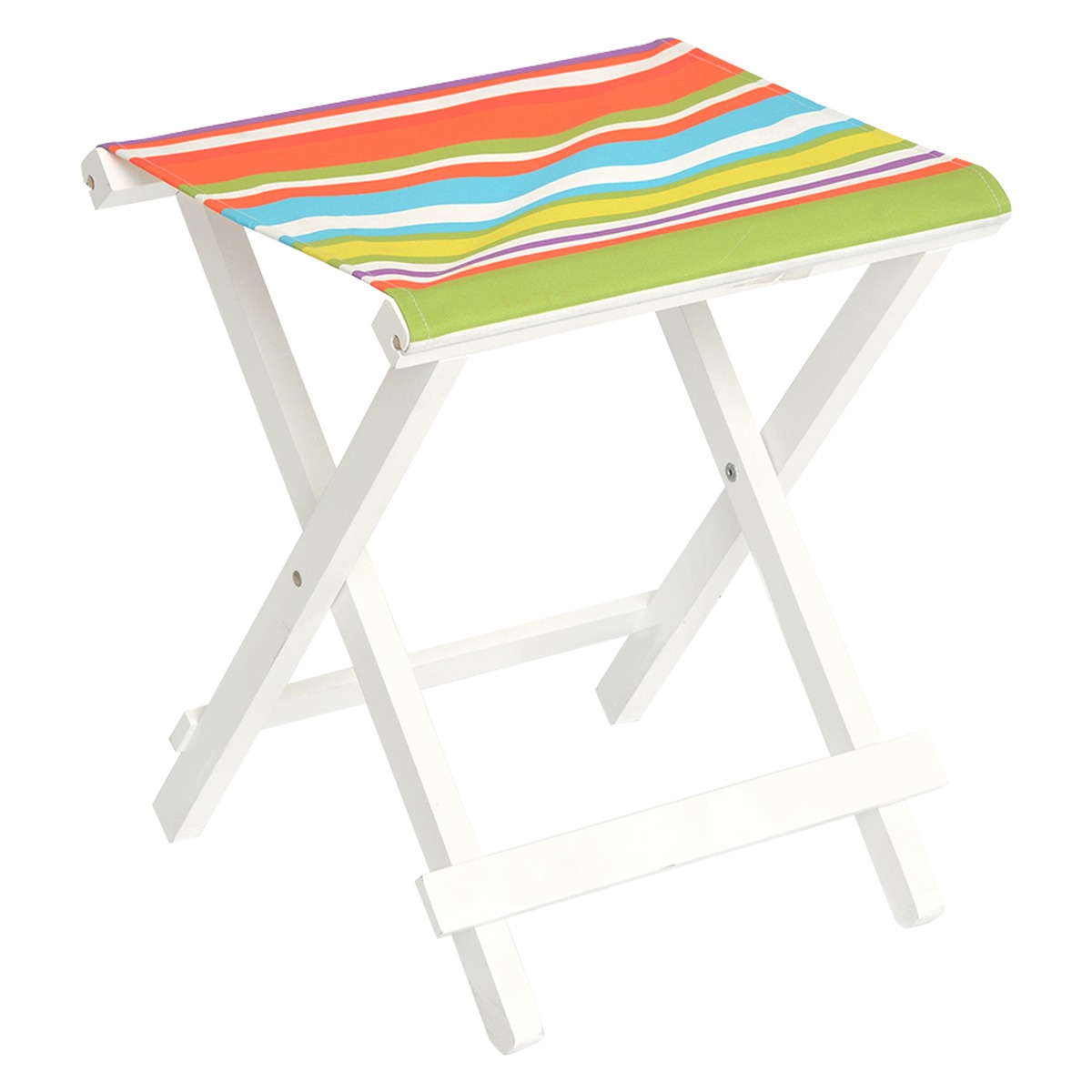 Tabouret pliant Marina - 40 x 35 x H 45 cm - multicolore Tabouret pliant Marina - 40 x 35 x H 45 cm - multicolore