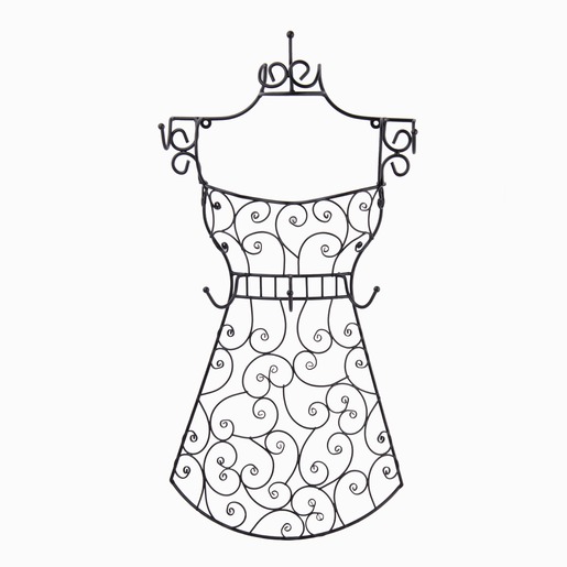 Porte Accessoires En Forme De Robe 30 X 9 X H 63 Cm Noir Porte Bijoux Et Boites La Foir Fouille