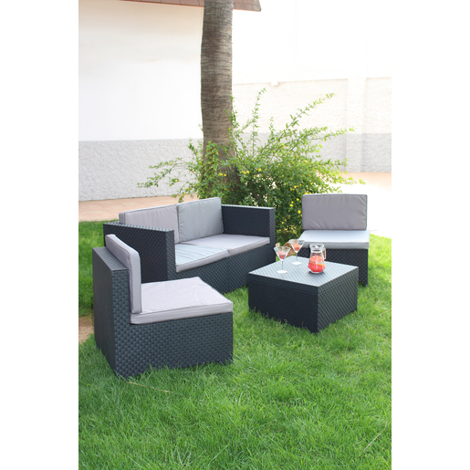 Salon De Jardin Polypropylene Gris Mobilier De Jardin La Foir Fouille