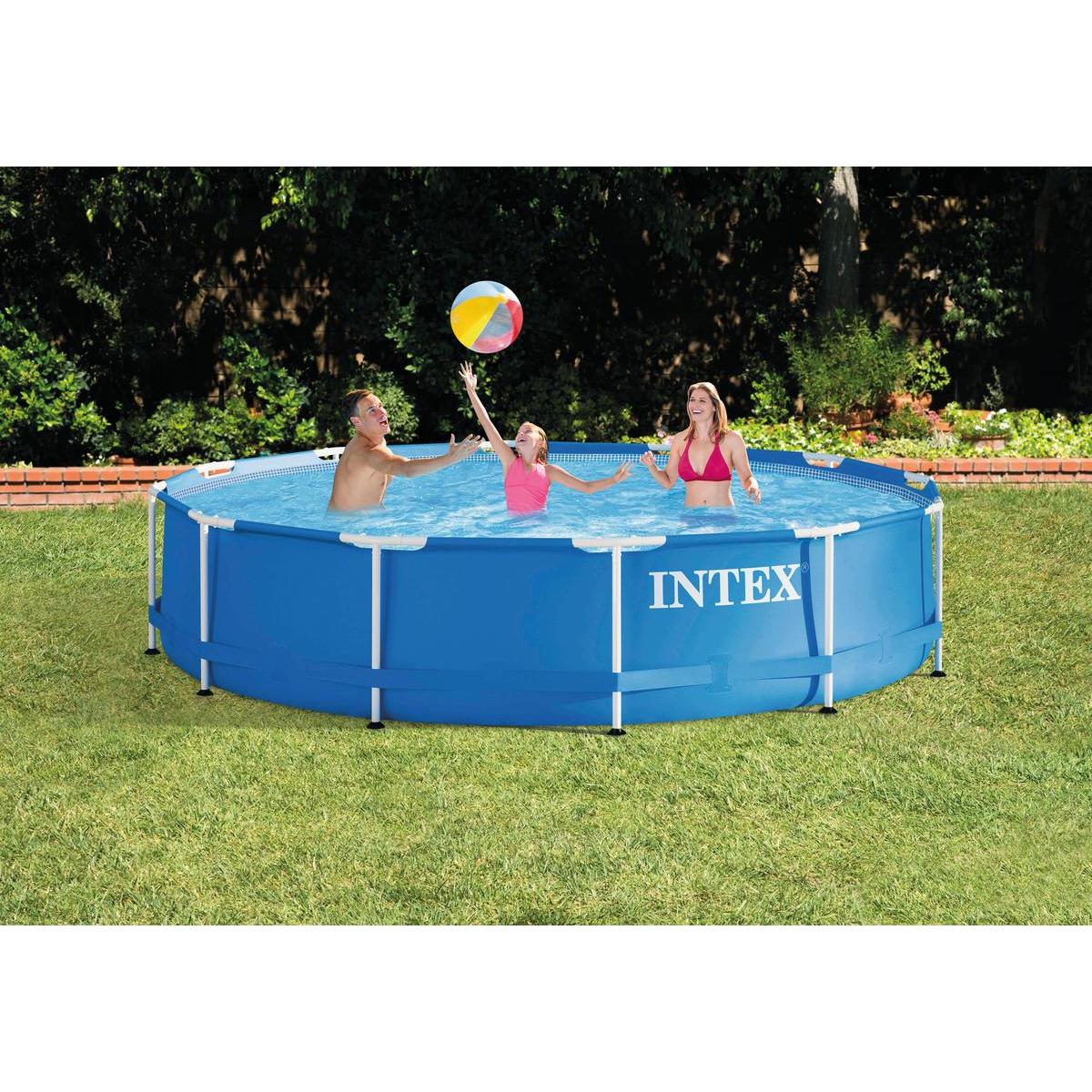 Piscine Tubulaire Intex O 366 X H 76 Cm Plein Air La Foir Fouille