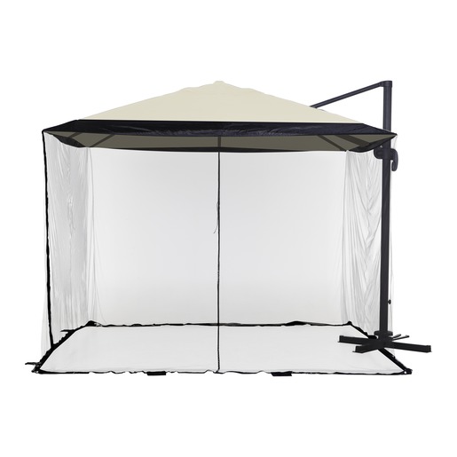 Voile Moustiquaire Pour Parasol Deporte Carre Diametre 2 5 X 2 5