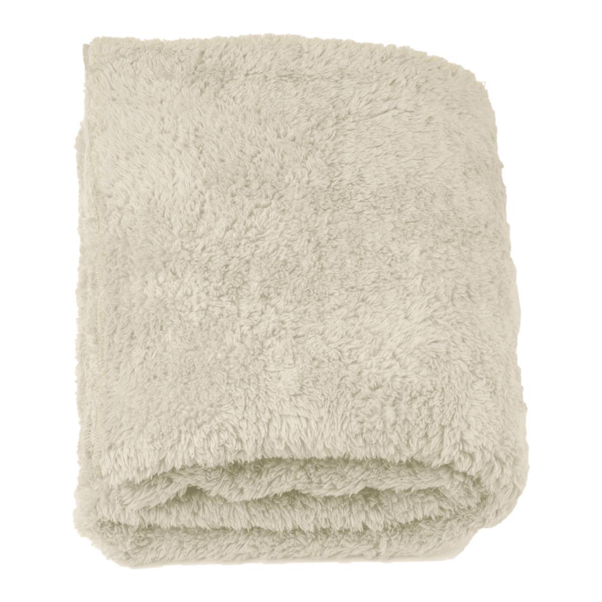 Plaid sherpa - Polyester - 130 x 160 cm - Gris ou beige