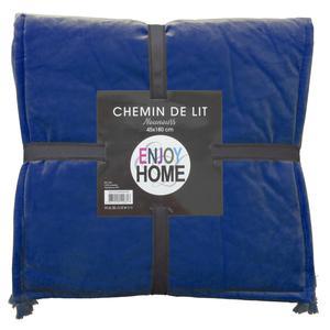 Chemin de lit Nounours - 45 x 180 cm - Bleu nuit