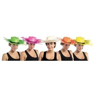 Chapeau de cow-boy - Taille adulte - Différents modèles - L 38 x H 11 x l 36 cm - Multicolore - PTIT CLOWN
