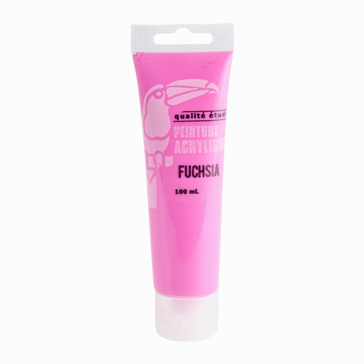 Tube de peinture - Acrylique - 100 ml - Rose fushia Tube de peinture - Acrylique - 100 ml - Rose fushia