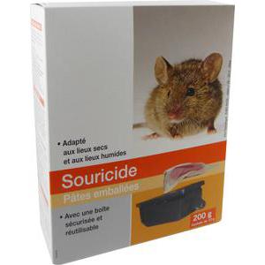 Box anti-rats et souris avec appât - Difénacoum - 200 g - Noir