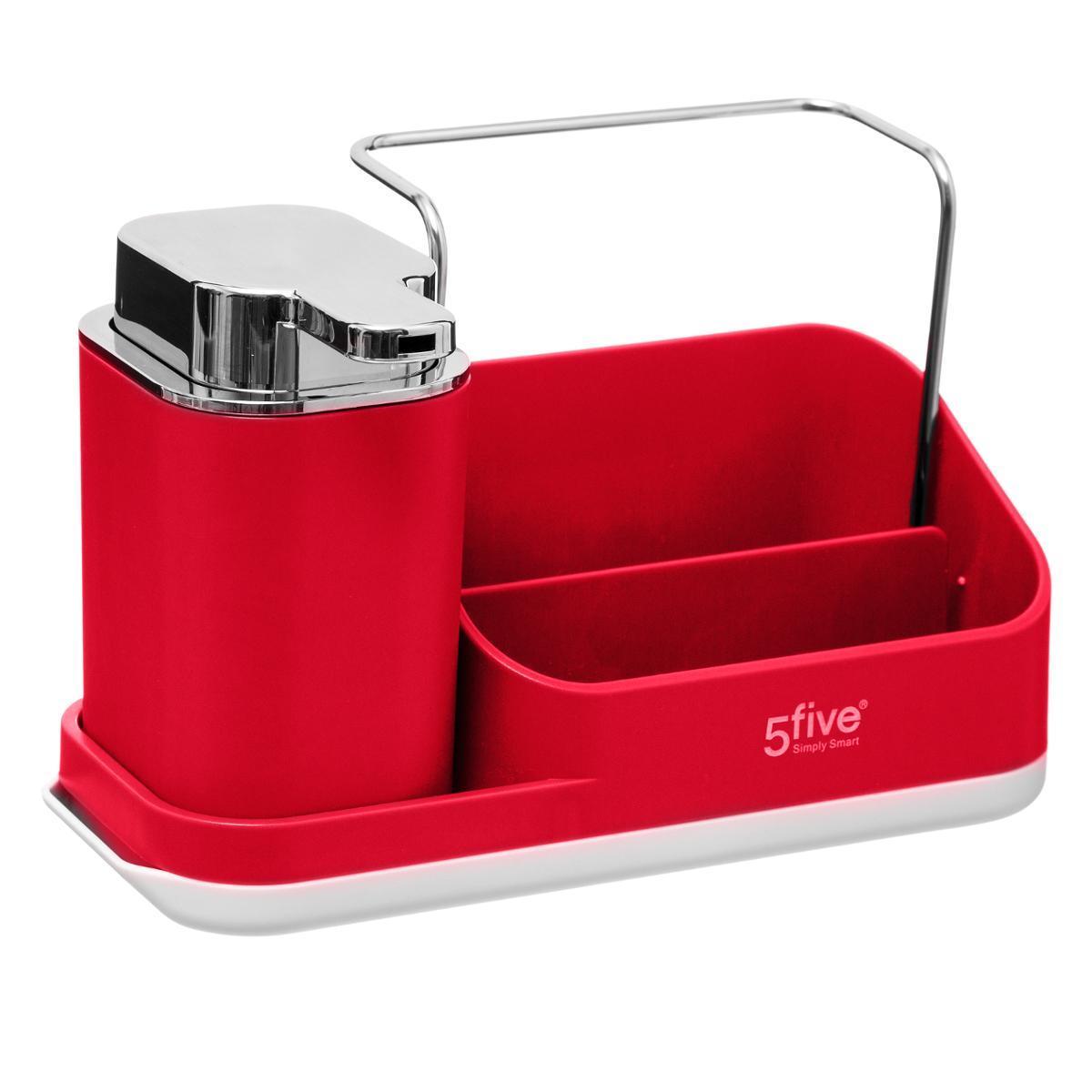 Organisateur évier distributeur rouge neo Organisateur évier distributeur rouge neo