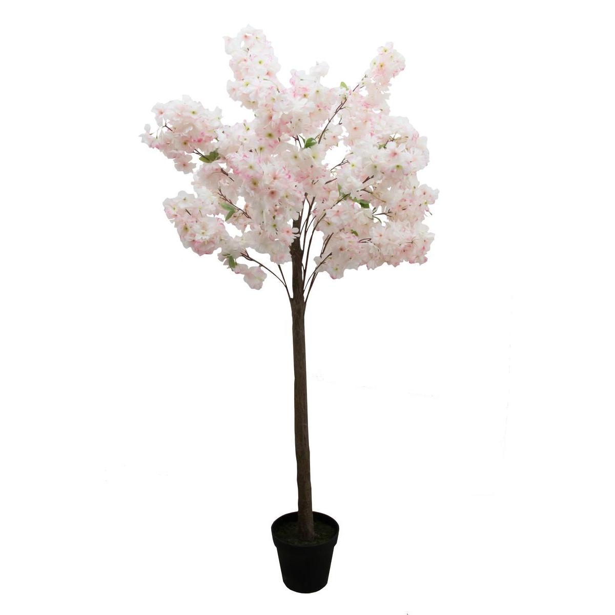 Pommier en fleurs 8 branches - H 180 cm - Rose