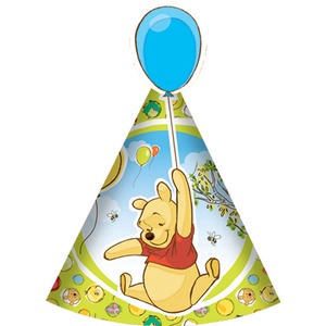 Lot de 6 chapeaux de fête en carton - 17,5 x 27 cm - Multicolore