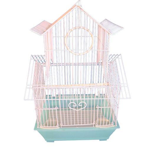 Cage à Oiseaux Plastique Acier Bleu Violet Rouge