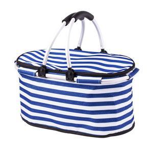 Sac - Polyester et aluminium - 45 x 25 x H 22 cm - Bleu et blanc