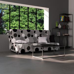 Housse de clic-clac en coton et polyester - 200x120x140cm - Gris