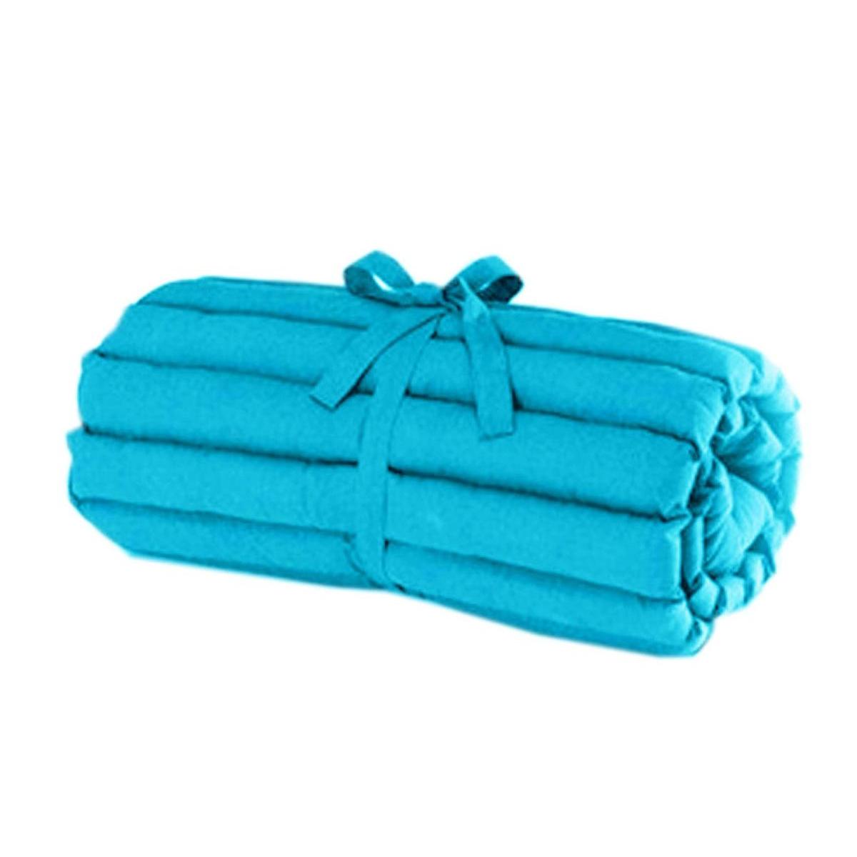 MATELAS UNI COTON BLEU
