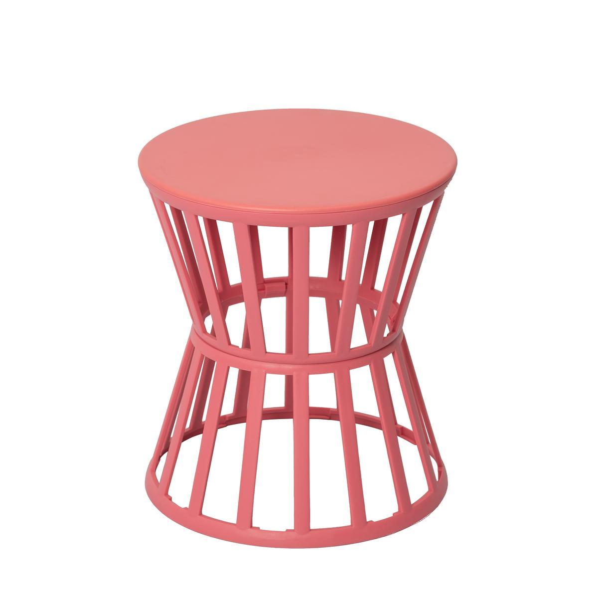 Bout de canapé Livio -  ø 36.5 x H 41.5 cm - Rose