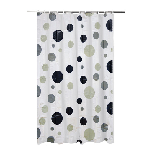 Rideau de douche à pois - PVC - Gris Noir - Rideaux de douche | La ... Rideau de douche à pois - PVC - Gris Noir - Rideaux de douche | La ...