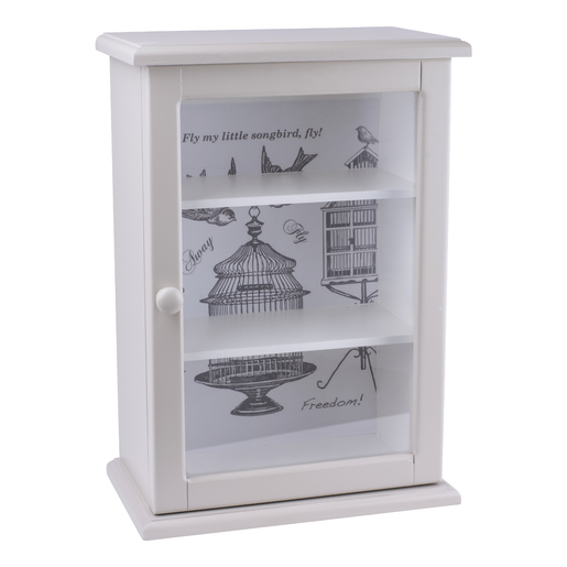 Armoire Decor Cage A Oiseaux Mdf Blanc Meubles De Rangement
