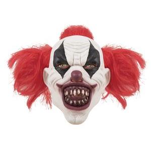 Masque adulte latex intégral clown assassin avec cheveux - L 32 x H 3.5 x l 20 cm - Multicolore - PTIT CLOWN