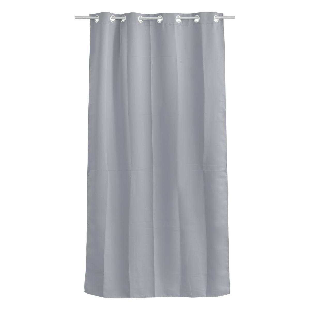 rideau occultant uni l 240 x l 135 cm gris k koon rideaux pret a poser la foir fouille