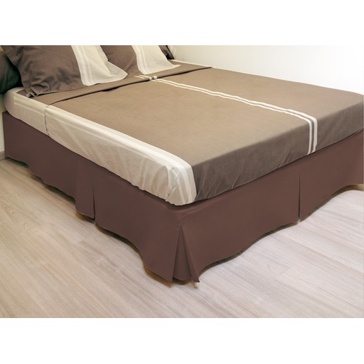 Cache Sommier Microfibre 90 X 190 Cm Marron Chocolat Linge