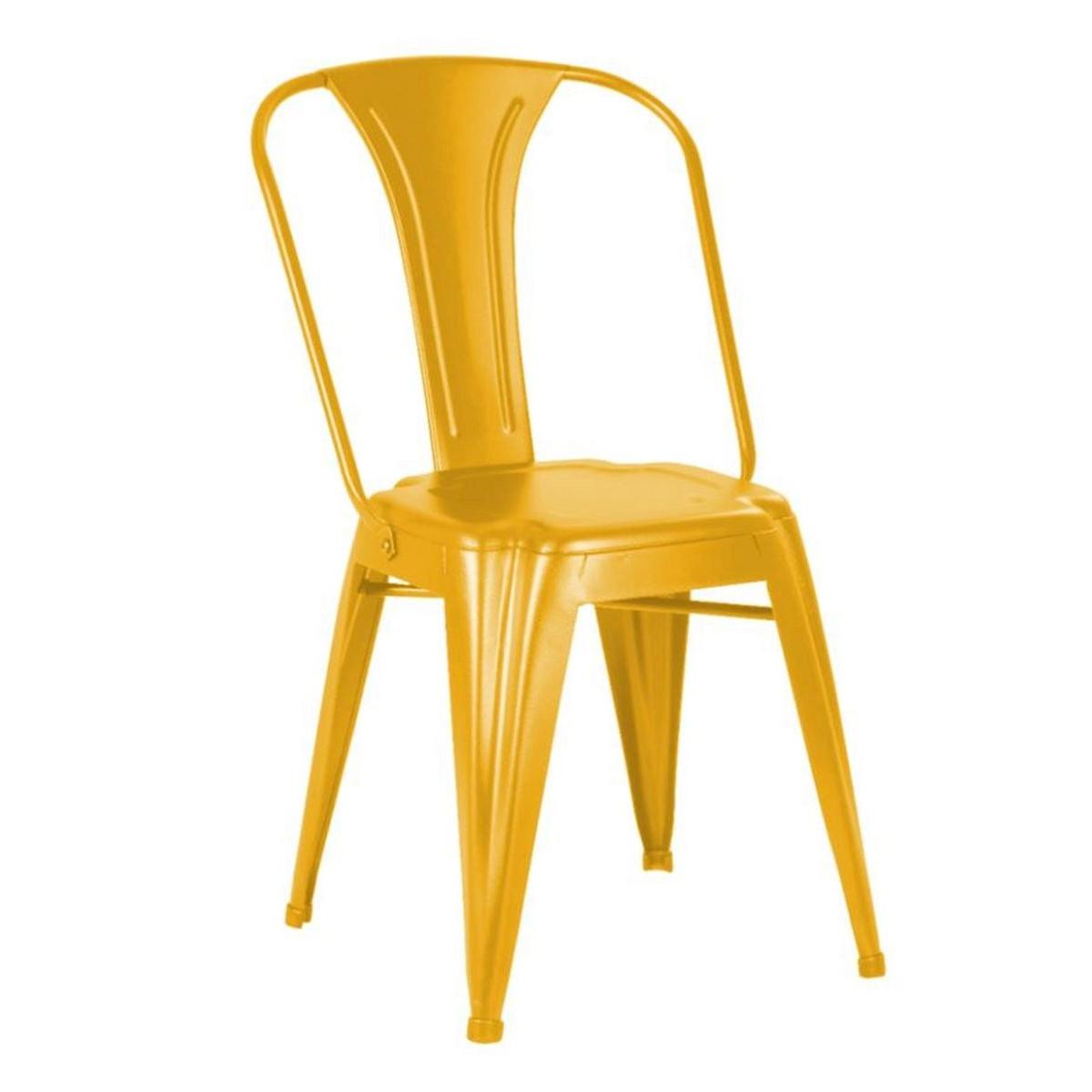 Chaise Esther - 46 x 51 x 84 cm - Différents coloris - Jaune Chaise Esther - 46 x 51 x 84 cm - Différents coloris - Jaune