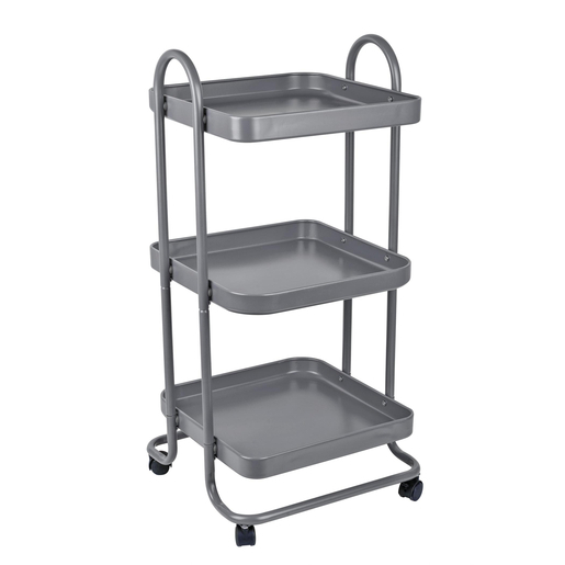 Desserte A Roulettes 45 X 44 X H 92 Cm Gris Meubles De Salon