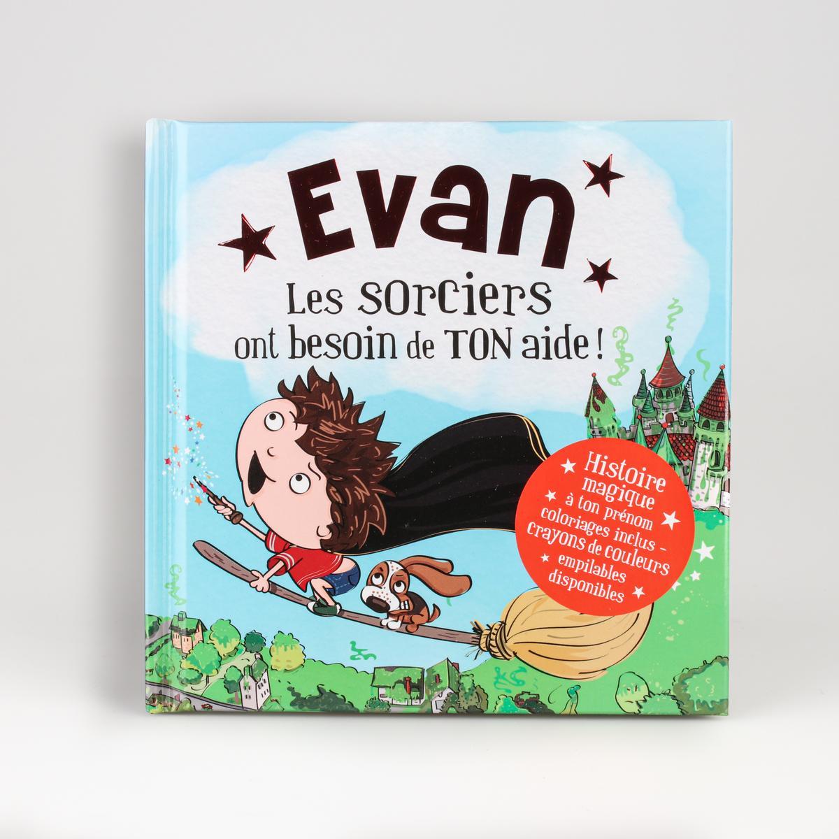 Livre personnalisé dont l'enfant est le héros Evan - 15 x 15 cm -  Multicolore