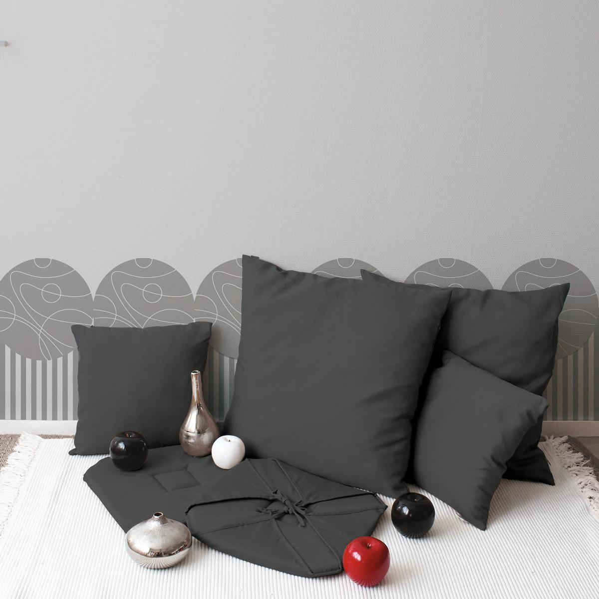 Coussin - 100% polyester - 60 x 60 cm - Gris Coussin - 100% polyester - 60 x 60 cm - Gris