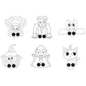 12 marionnettes Halloween pour doigts