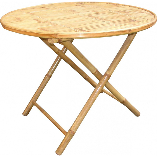 Table Ronde En Bambou O 90 X H 75 Cm Fauteuils Detente Et