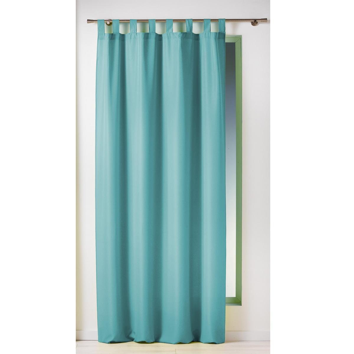 rideau a pattes 140 x h 260 cm bleu rideaux et voilages la foir fouille