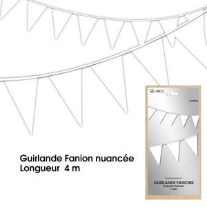 Guirlande fanion nuancée blanche