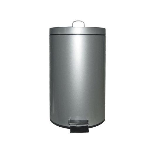 Poubelle 20 L Metal Effet Etame Gris Poubelles La Foir Fouille