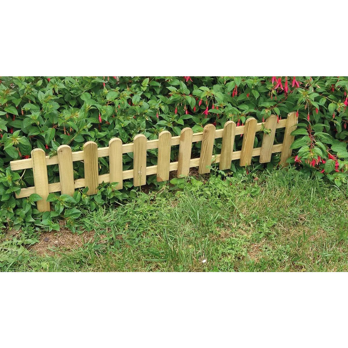 bordure stackette en pin 60 x h 40 cm brise vue occultation bordures et grillages la foir fouille