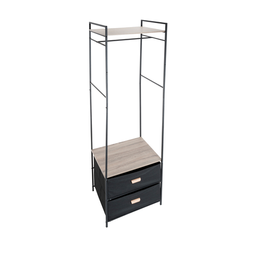 Vestiaire Penderie 2 Tiroirs 60 X 50 X H 190 Cm Meubles De