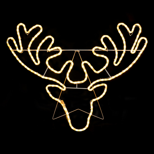 Silhouette Electrique De Tete De Renne Deco De Noel Pour L Exterieur La Foir Fouille