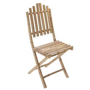 Chaise pliante Bambou - 50 x 42 x H 92 cm