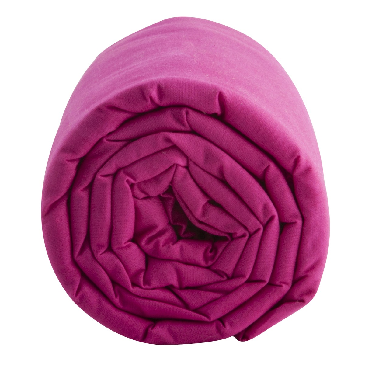 Drap housse uni en coton - 90 x 190 cm - Rose myrtille