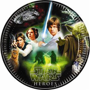 8 assiettes Star Wars - Carton - Ø 23 cm - Multicolore