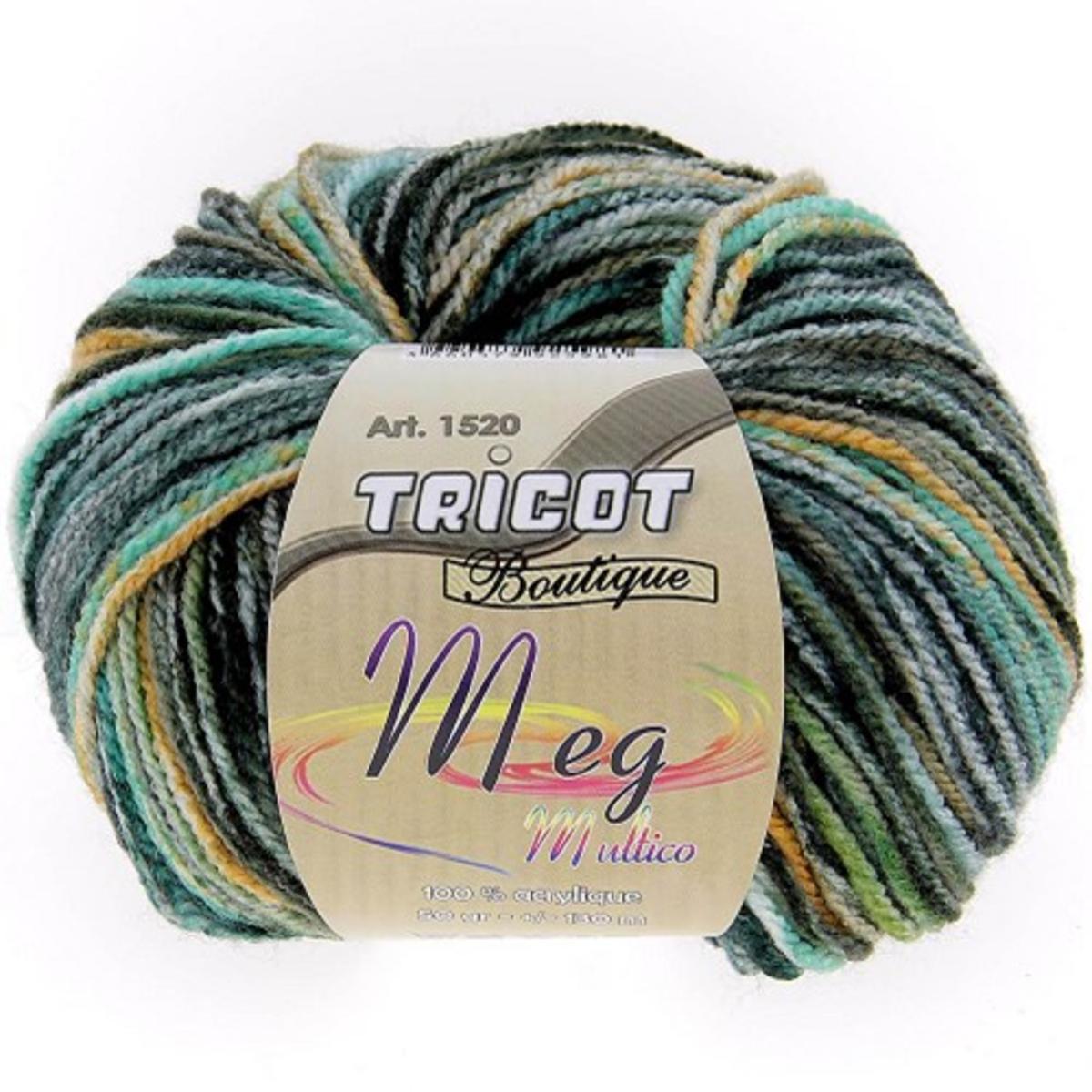 Pelote 50 g fil à tricoter Meg - Multicolore