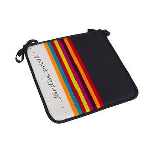 Galette de chaise - 100 % Coton - 38 x 38 cm - Multicolore