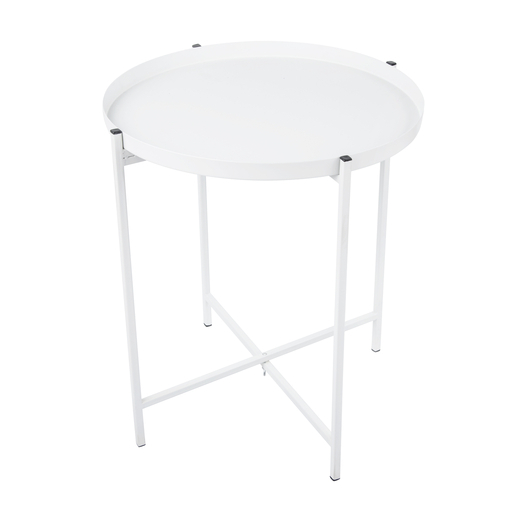 Table D Appoint 40 X 40 X H 40 Cm Blanc Meubles De Salon