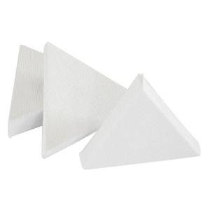 Lot de 3 mini châssis triangles - Coton - 6 cm - Blanc