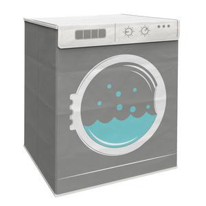 Panier à linge machine à laver - Tissu non tissé - 50 x 30 x H 60 cm - Gris