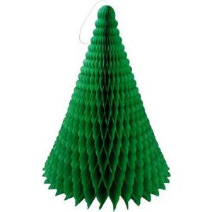 Sapin déco en papier - 19 x 25 x 19 cm - Vert