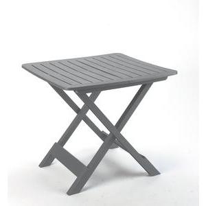 Table pliante imitation bois - 79 x H 70 x 72 cm - Différents modèles - Gris clair